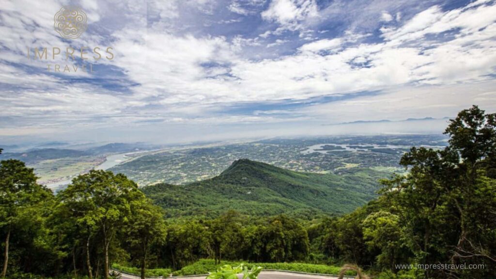 amazing view towards hanoi from ba vi national park