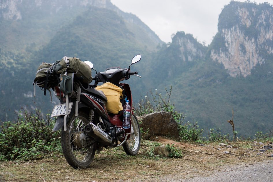 touring on a Honda Blade semi-automatic