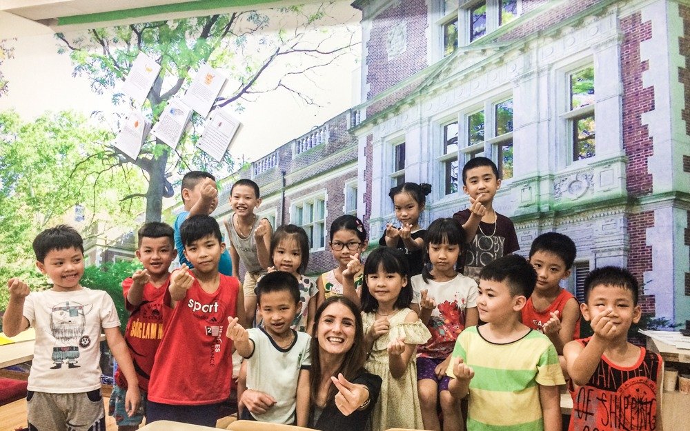 Ellie and her standard-sized language centre class