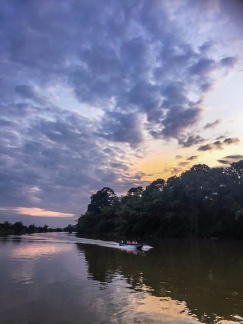 sunset boat tour in Cat Tien National Park