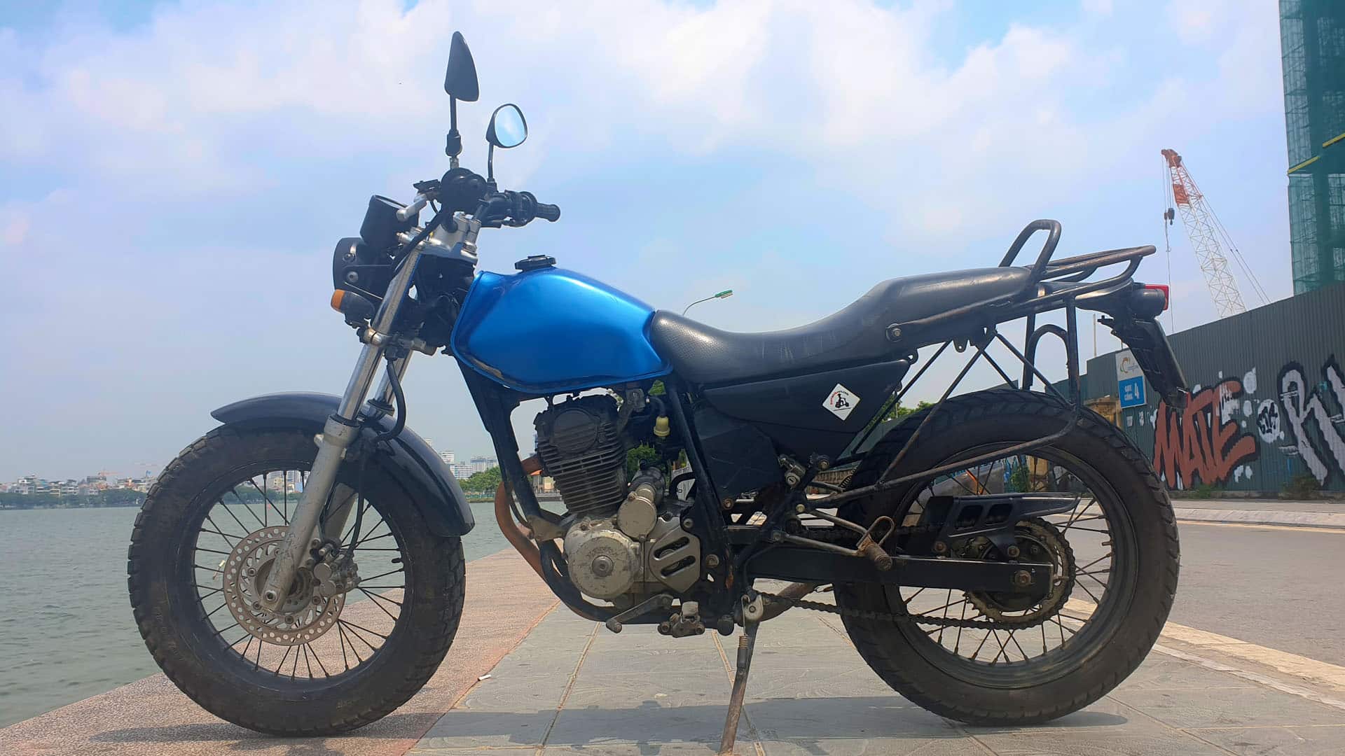 Vietnam Motorcycle Rentals: Honda FTR 230 - left wide