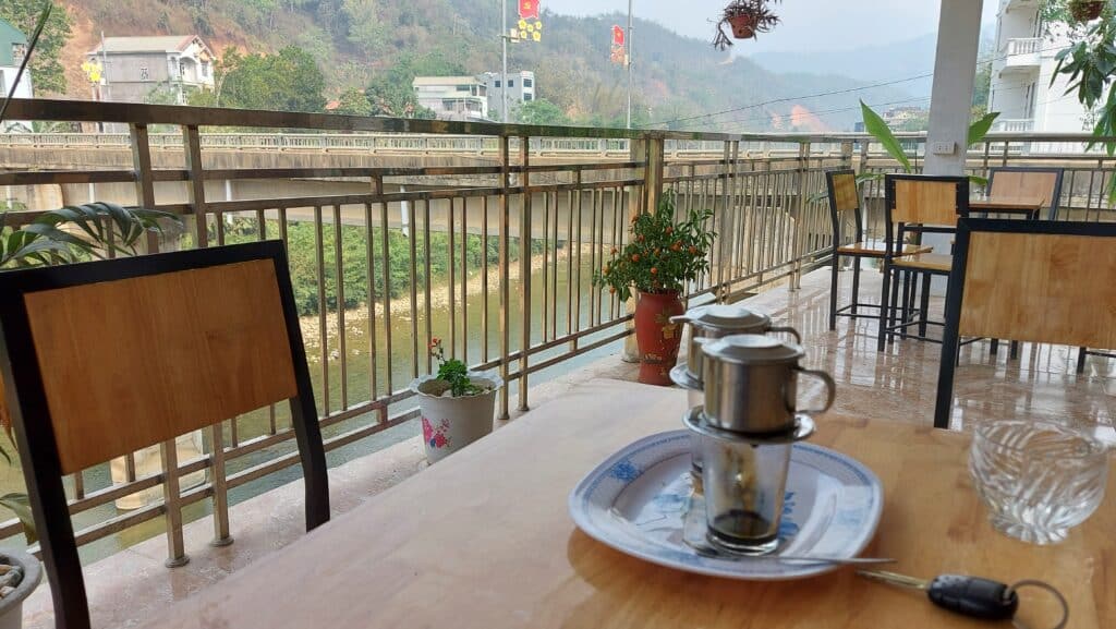 small coffee and karaoke shop on the way in to bao lac town cao bang