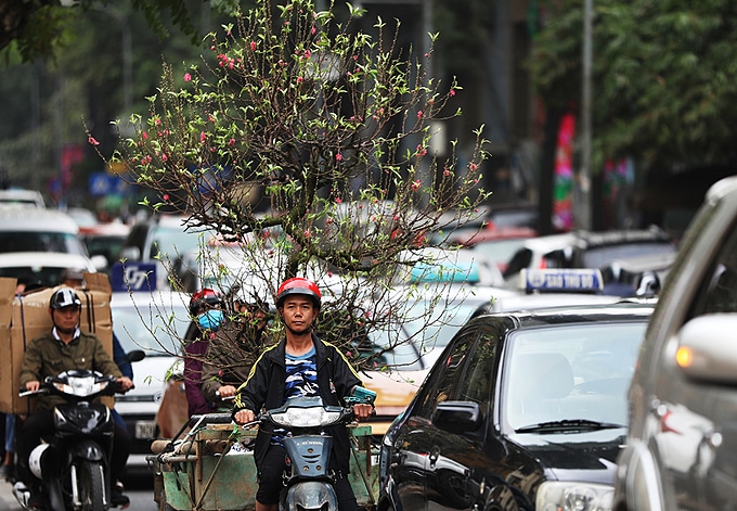 tet traffic is worse because of gift buying
