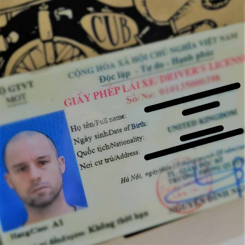 Vietnamese motorcycle license for foreigners