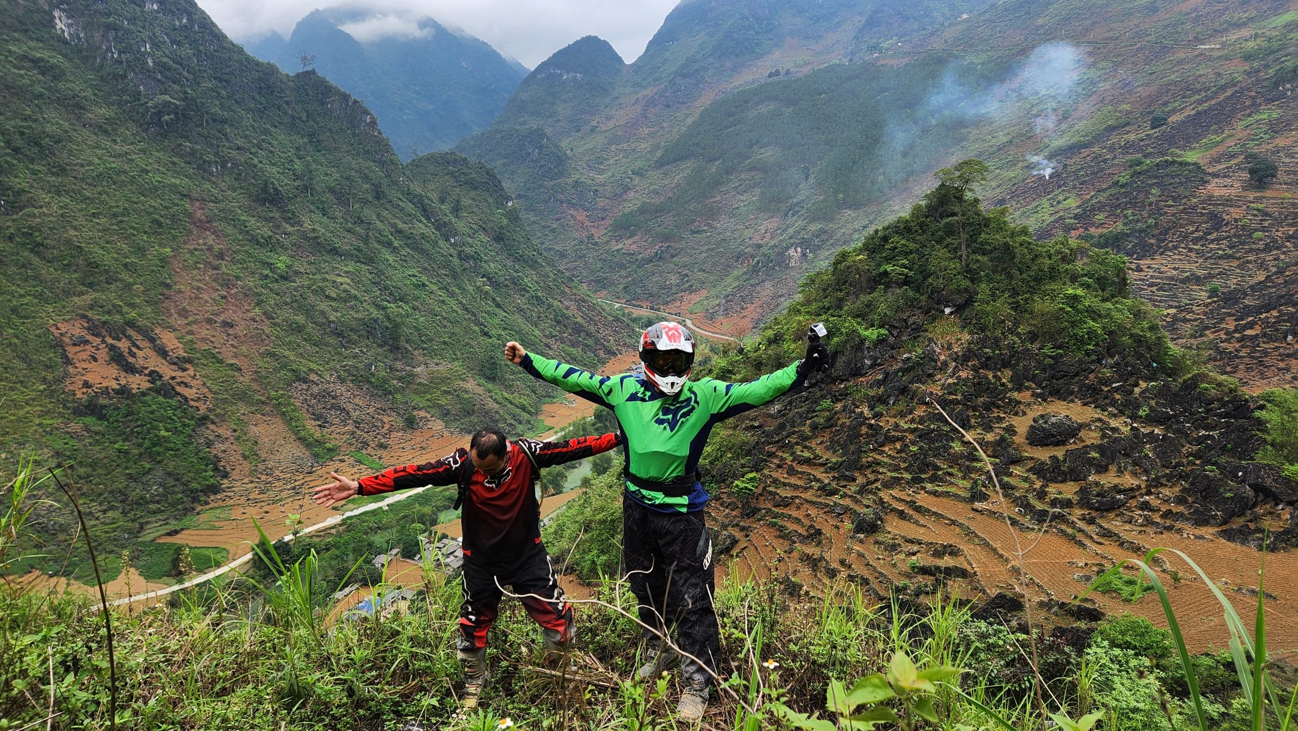 motorcyclists in the mountains of Ha Giang
