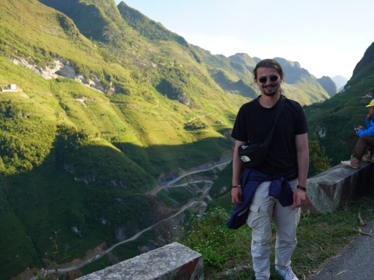 Rentabike rider enjoying the sights on the Ha Giang Loop