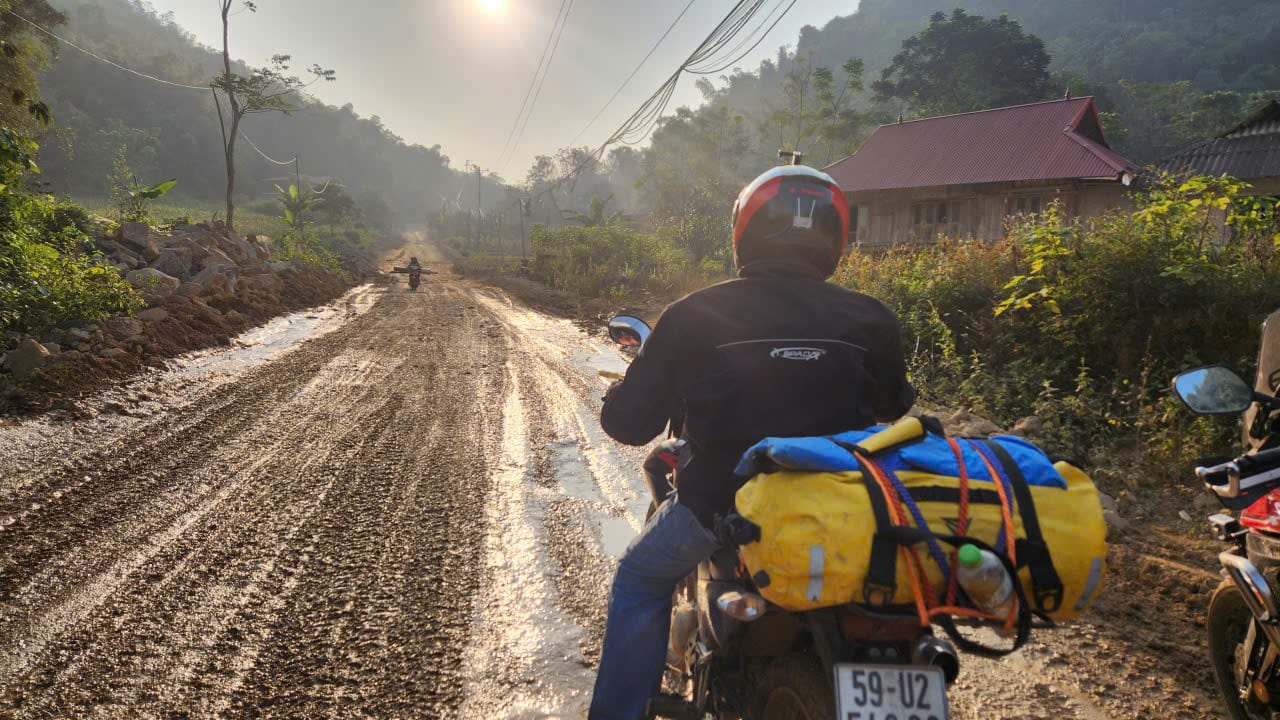 The road ahead on a honda xr150