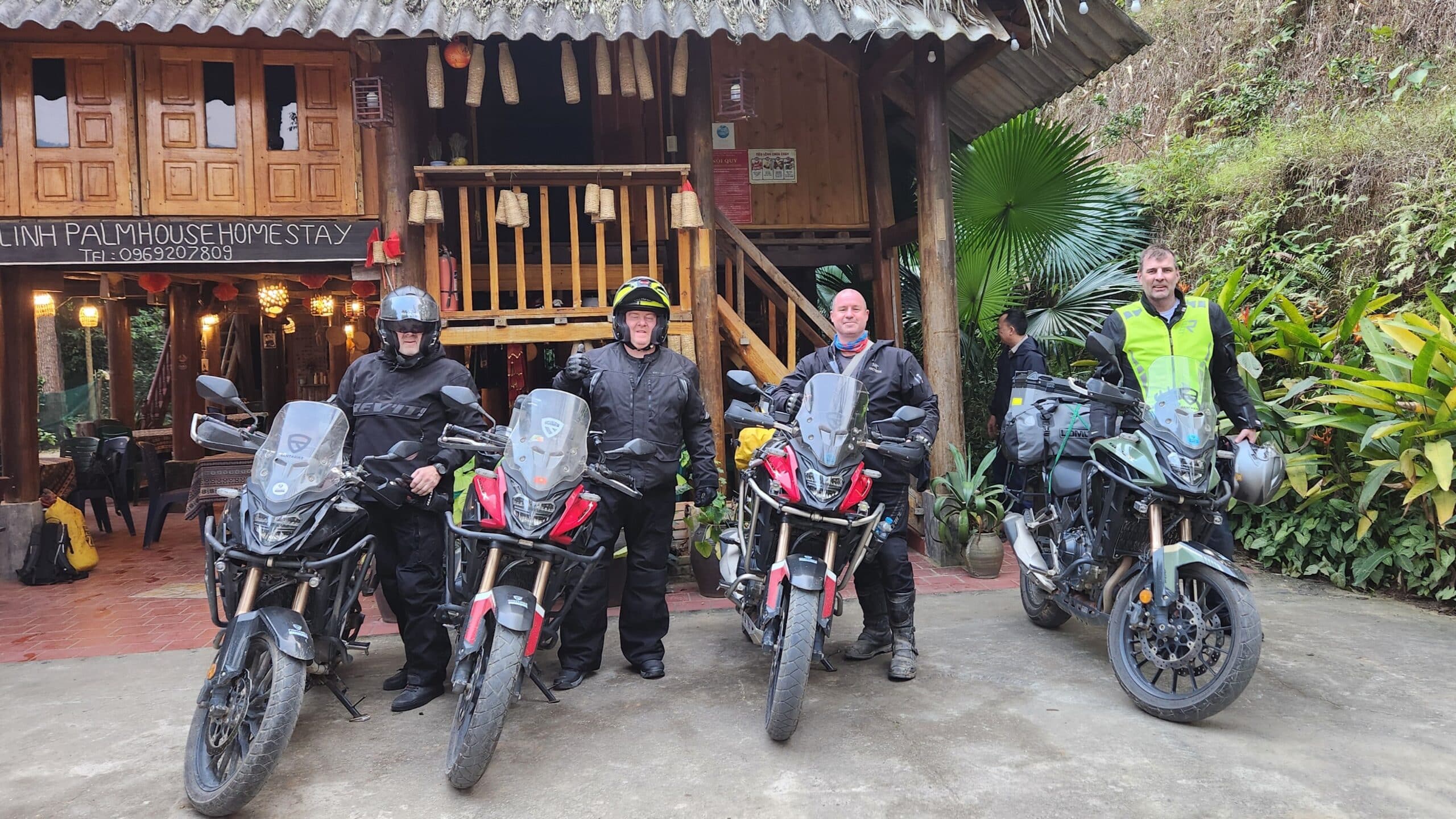 having arrived in vu linh on day 1 of the 7 day due north vietnam motorcycle tour